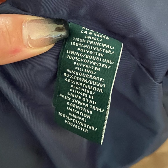 ๐ค๐ฟ3X HOST PICK๐ฟ๐ค Ralph Lauren Quilted Navy Sherpa Jacket- long NWOT - Picture 7 of 10